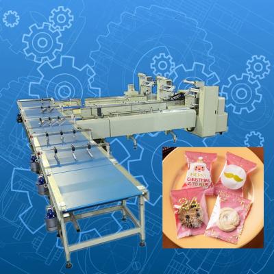 bakery food sorting line flow wrap machine